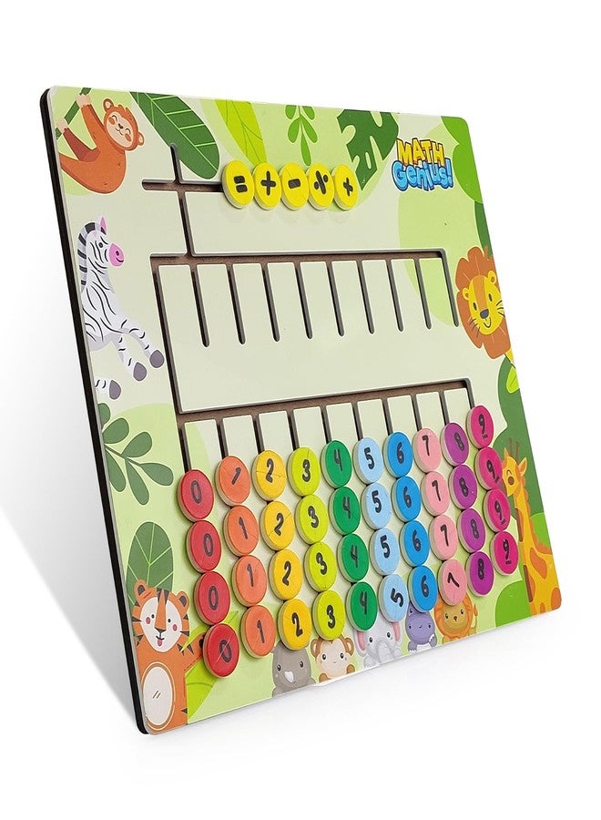 NHR Acrylic Educational Puzzle Board for Kids - Number Learning Toy for Toddlers & Preschoolers Ages 2 - 4, Montessori Math Game, Wooden Brain Teaser Gift - Image 1